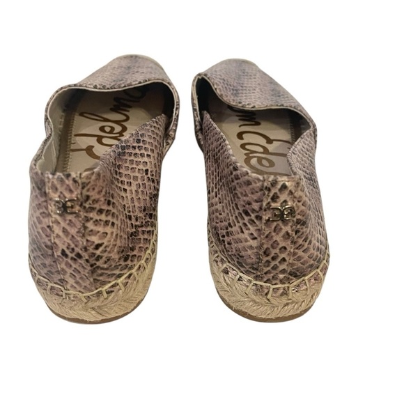 Women’s SAM EDELMAN Keisha Snakeskin Leather Espadrilles Flats Slip On Shoes - Picture 6 of 8